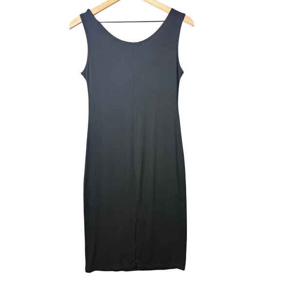 Shore Dress Women Black Sleeveless Tank Midi Button Front Stretch USA M - Picture 2 of 9